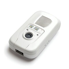 Obraz premium Wireless security camera with white background.