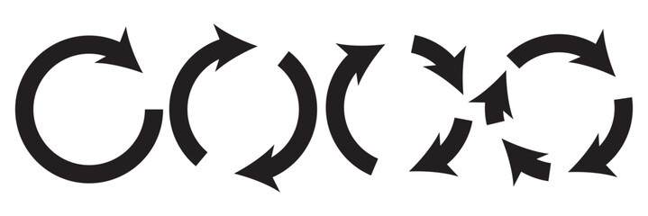 Circle of arrows. Recycle, repeat, refresh icon vector illustration