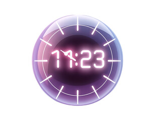 Futuristic Digital Clock Displaying the Time 1723