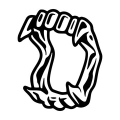 Halloween vampire fangs clipart