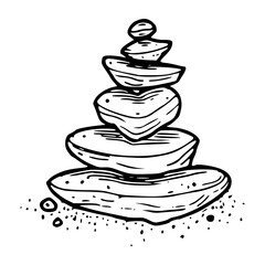 stacked stones vector illustration