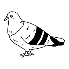 city bird outline vector graphic