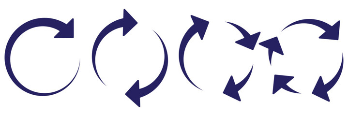 Circle of arrows. Recycle, repeat, refresh icon vector illustration