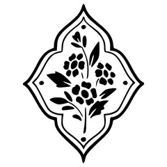 vintage floral design element vector © Zen20