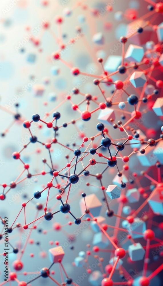 Poster create an abstract image featuring a polygonal shapes connected dots and lines against a big data vi