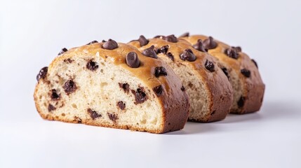 close up chocolate chip bread