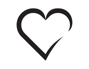 love icon vector simple design mono color