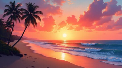 Twilight Tranquility: Beach Bliss