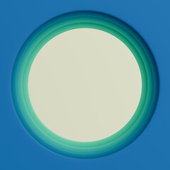 3Dフレーム素材_丸_カラフル