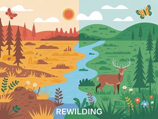 Exploring the concept of rewilding through ecosystem restoration and urban nature recovery efforts