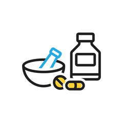Multi color icon for medication