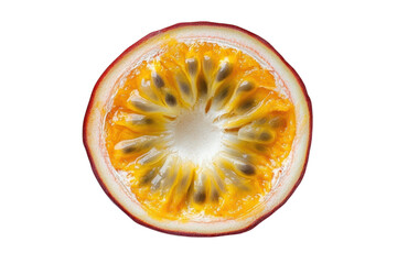 A passion fruit cross section