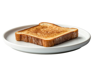 A slice of toast on a plate