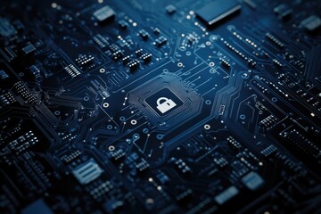 Circuit board with security lock graphic