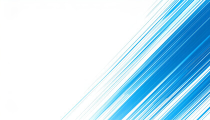 Fototapeta premium Abstract blue lines speed across white background, creating dynamic and modern presentation design that evokes sense of movement and energy