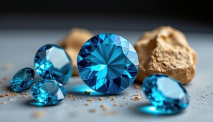 showcase the beauty and allure of these captivating blue mineral gems in a photographic position