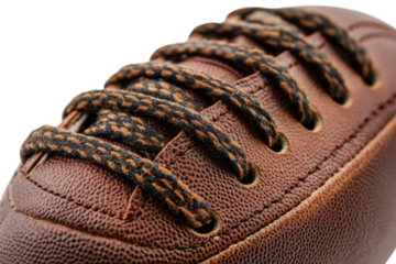 A brown leather shoe close up