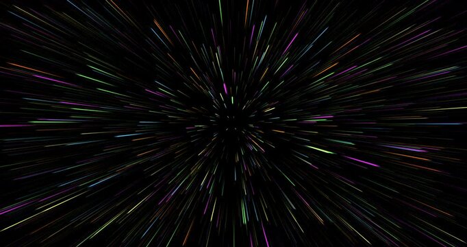 Colours in hyperspace travel. Loop