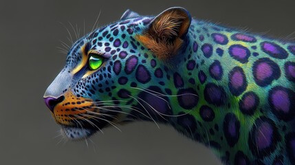 Vibrant Leopard Profile