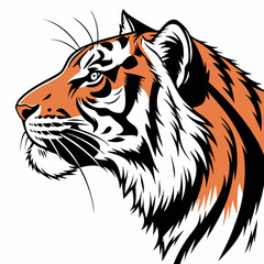 Fototapeta premium head of tiger vector on white background