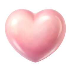 Fototapeta premium pink heart isolated on white
