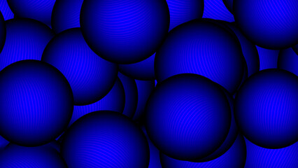 Abstract background of overlapping blue spheres with subtle lines
