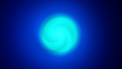 Abstract Teal Orb Against a Deep Blue Background