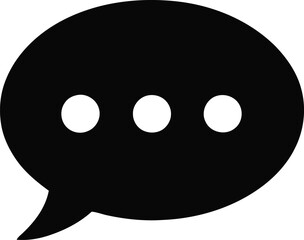 Fototapeta premium Speech bubble icon. Vector illustration. Black on white background.