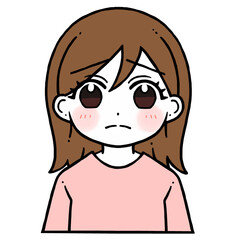 悲しむ女性のイラスト
