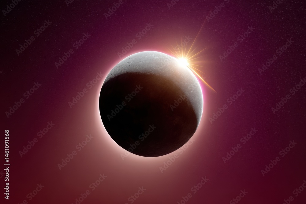 Fototapete cosmic precision immersive solar eclipse visualization bridging scientific exploration and digital i