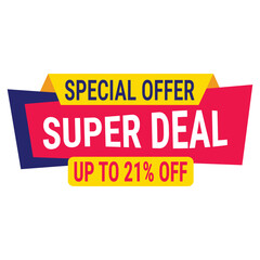 super deal special offer up to 80 off banner advertising poster design vector