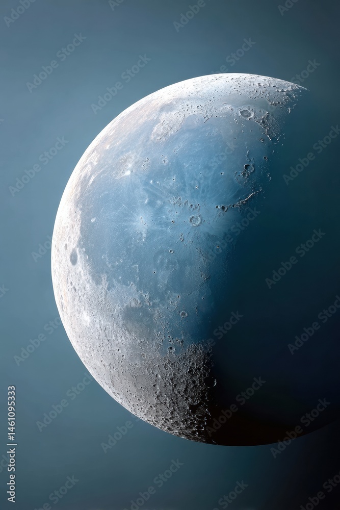 Poster quantum lunar exploration high-resolution celestial cartography revealing pristine astronomical deta
