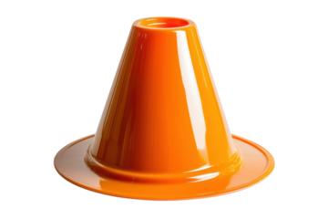 An orange traffic cone item
