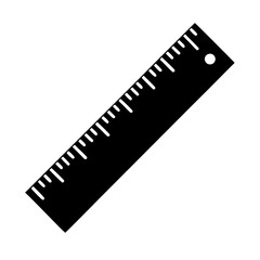 Black and white ruler showing measuring units for engineering and drafting needs
