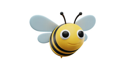 Obraz premium Isolated Cute Cartoon Bee Character