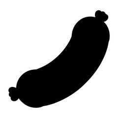 Sausage silhouette on a white background for easy cut and use
