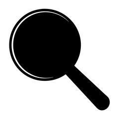 Black Magnifying Glass Icon for Search, Investigation, and Clarity of Details