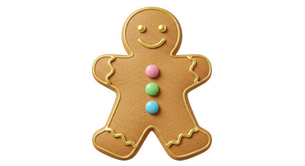 Isolated Gingerbread Man Cookie