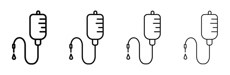 IV drip simple vector symbols. iv drip line art - simple line art of iv drip, perfect for iv drip logos and icons in black and white isolated
