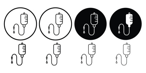 IV drip simple vector symbols. iv drip line art - simple line art of iv drip, perfect for iv drip logos and icons in black and white isolated
