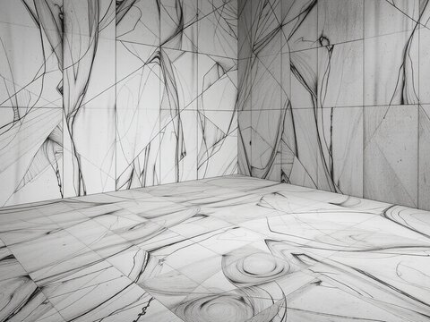 Modern Stone Carpet Design - Geometric Patterned Flooring