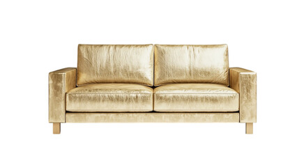 Png of Luxurious golden sofa with a sleek design, perfect for modern living spaces.
