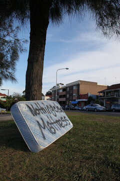 Mattress beside road
