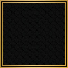 gold frame on black background