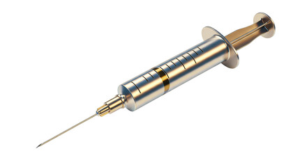 Isolated Medical Syringe with Needle for Vaccination or Injection