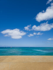 tropical beach and blue sky
