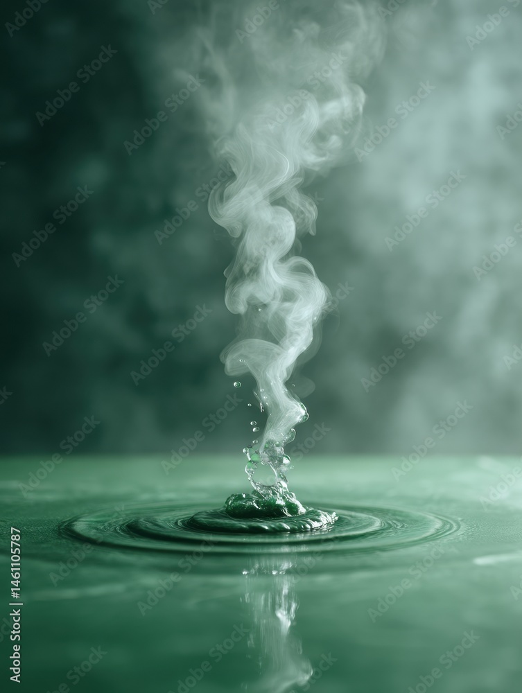 Poster ethereal thermal dynamics cinematic water transformation visualizing molecular motion in high-defini