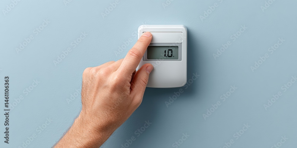 Poster smart energy revolution minimalist digital utility meter with user interaction - iot sustainability 