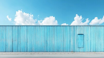 Fototapeta premium Modern business tower edge aligned against bright blue sky, architectural detail with sharp contrast and daylight clarity 