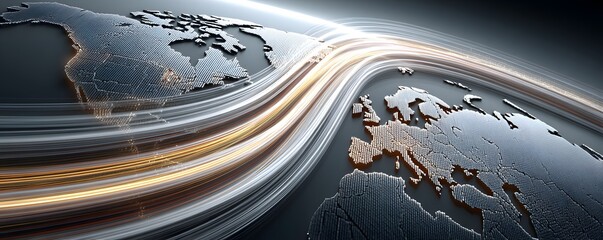 Global business expanding horizons with international CRM development, showcasing interconnected markets, diverse teams, and innovative strategies for growth and customer relationship management